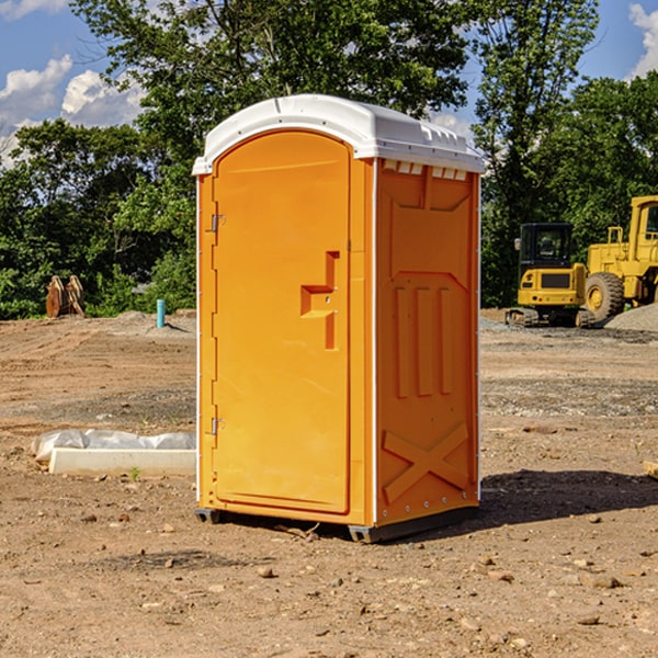 how often are the portable restrooms cleaned and serviced during a rental period in Rocky Mountain Oklahoma